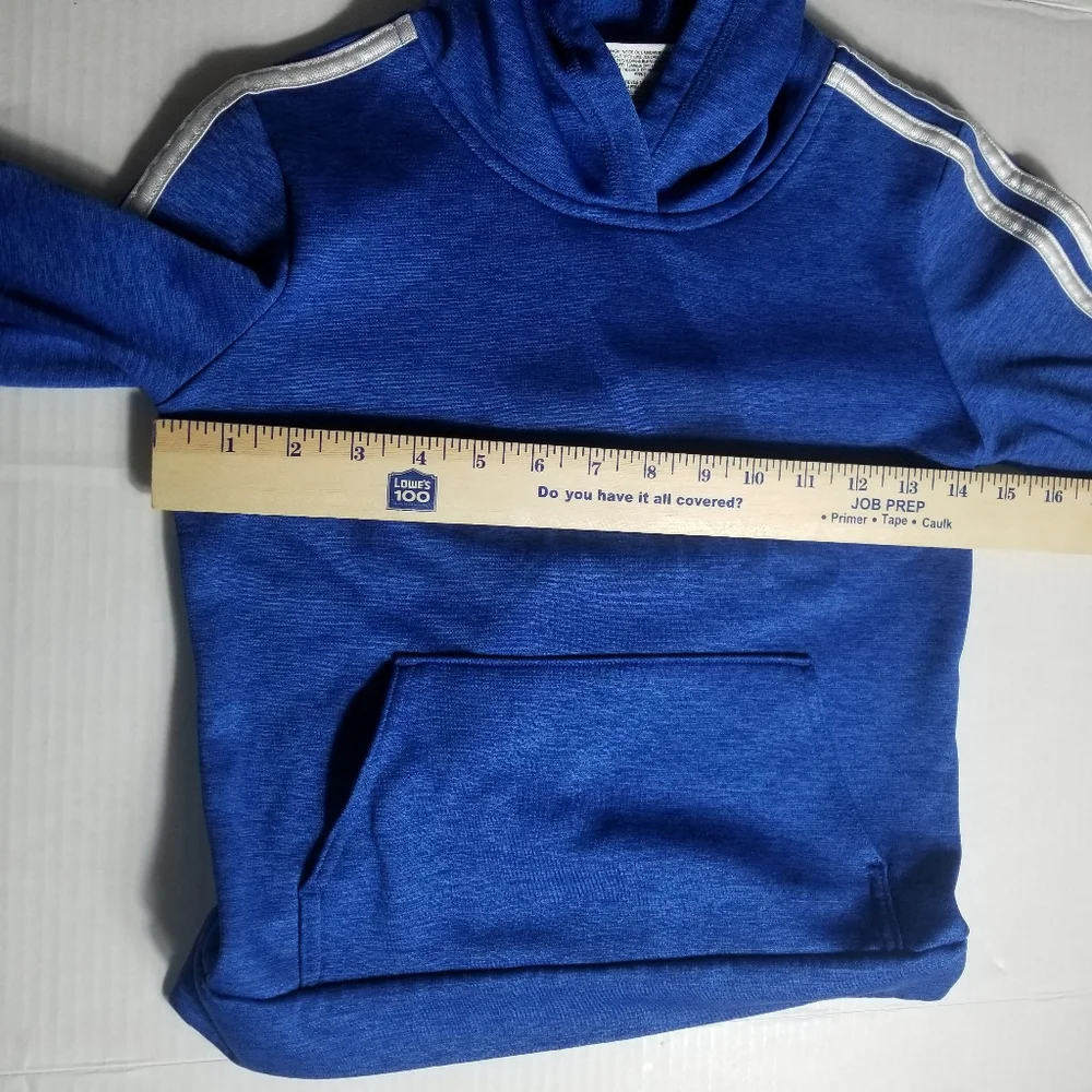 ADIDAS BOY'S BLUE AND WHITE HOODIE SIZE 6